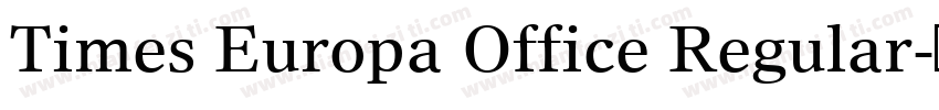 Times Europa Office Regular字体转换